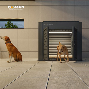 Mooxon プレミアム アウトドア ペットシェルター アルミニウム パーゴラ バイオクリマティックルーフ 高耐久性 耐候性 モダンデザイン 猫・犬用 - Product Image 6