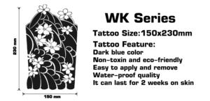 Autocollant de <span class=keywords><strong>tatouage</strong></span> semi-permanent pour <span class=keywords><strong>bras</strong></span> et jambes, éco-responsable, à base de plantes, motif floral, impression par transfert d'eau, logo personnalisable, unisexe - Product Image 2