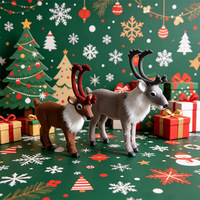 Ornamen Meja Figur Rusa Kutub Natal Grosir, Hiasan Meja Kafe Bar, Dekorasi Natal, Dekorasi Khusus Liburan Natal
