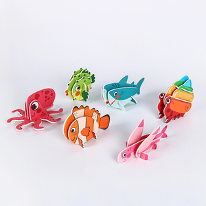 Giocattolo educativo fai da te personalizzato puzzle 3D bordo in schiuma modello di assemblaggio esercizio <span class=keywords><strong>bambini</strong></span> cartoon Animal 3D puzzle giochi per <span class=keywords><strong>bambini</strong></span> - Product Image 2