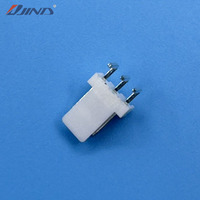 Conector de cabezal PCB de ángulo recto de 3 pines JINDA 250-3AW, paso de 2.50mm, latón estañado, de orificio pasante, 2.5A 250V