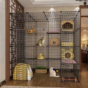 Jaula para Gatos Extra Grande, Espacio Libre, Casa para Gatos de Interior, Villa de Lujo para Gatos de Varios Pisos - Product Image 1