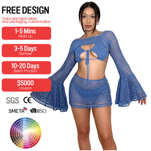 Jupes enveloppantes de <span class=keywords><strong>plage</strong></span> pour femmes Costume Da Bagno Maillots de bain pour femmes Bikini Set Beach Cover up - Product Image 1