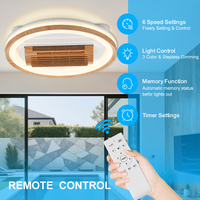 Ventilateur de plafond LED créatif minimaliste doré, sans pales, encastré, avec télécommande intelligente pour chambre à coucher