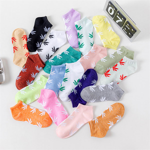 Lá cỏ dại in bông Vớ unisex Maple Leaf in vớ ngắn cho phụ nữ người lớn và thanh thiếu niên - Product Image 2