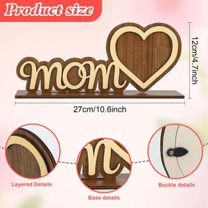 กรอบรูปไม้วันแม่ - กรอบรูปวันแม่แบบส่วนตัวสำหรับตั้งโต๊ะ - Product Image 2