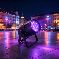 Projecteur LED RVBW de haute qualité, étanche, en fer et aluminium, avec fonction de zoom et de mise au point, pour DJ et discothèque