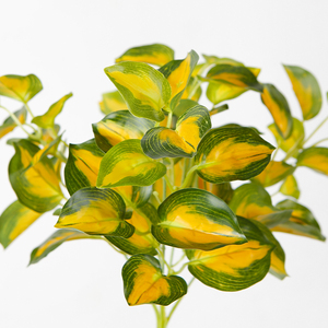 32 centimetri di Vendita Calda Artificiale <span class=keywords><strong>Foglie</strong></span> Fascio Con <span class=keywords><strong>Foglie</strong></span> di Colore Giallo Per Il Perfetto Regalo di Inaugurazione Della Casa - Product Image 3