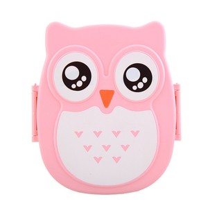 Cute Cartoon Owl Lunch Box For Children <b>Plastic</b> Bento Box With <b>Lid</b> Food Storage Student Meal <b>Container</b> - Product Image 5