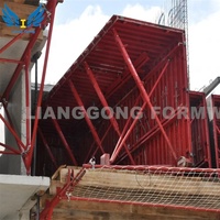 Coffrage tunnel en acier réutilisable haute résistance Lianggong, taille réglable, certifié CE, pour villas modernes, utilisation pour coulage unique