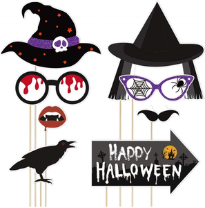 Tùy Chỉnh Bí Ngô Sọ Ma Zombie Crow Phù Thủy Lừa Hoặc Điều Trị Hạnh Phúc Halloween Biểu Ngữ Bên Đánh Dấu Kính Dấu Hiệu Hình Ảnh Đạo Cụ Trang Trí Nội Thất - Product Image 3