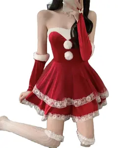 Women Christmas Costumes Sexy Christmas Clothing For Adults Uniform Party Red Party Christmas Dress