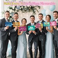 Kit d'accessoires photo Beeveer 24 designs sur le thème de l'alphabet pour mariage, flèches décoratives en PVC double face pour douche nuptiale