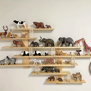 Étagères en bois pour jouets d'enfants, présentoir en bois pour chambres d'enfants, présentoir pour figurines et poupées, étagère <span class=keywords><strong>murale</strong></span> flottante en bois - Product Image 6