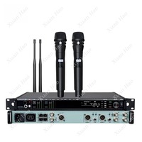 Microphone sans fil numérique à diversité réelle AD4D, 2 canaux, microphones sans fil UHF, système de sonorisation, microphone sans fil performant