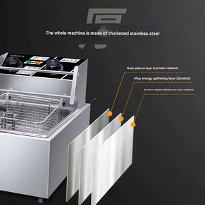 เครื่องทำโอเด้งไฟฟ้าเชิงพาณิชย์แบบตั้งโต๊ะ ทำจากสแตนเลส พร้อมหม้อต้มไส้กรอก คันโตะ หม้อต้มพาสต้า และหม้อต้มเกี๊ยว - Product Image 4