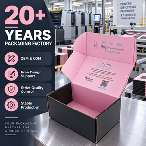 Boîte d'expédition en carton ondulé personnalisée OEM ODM avec impression recto-verso et impression couleur intégrale à l'intérieur pour l'emballage de marques e-commerce - Product Image 5