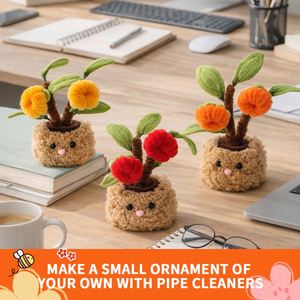 A Tree of <b>Sweet</b> Wishes Mini Twisting Stick Craft Kit Create a Fuzzy Persimmon Treeb Symbol of Good Luck Perfect Meaningful Gift - Product Image 6