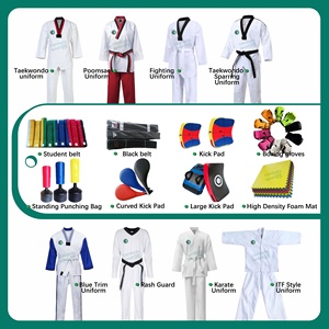 Uniforme de Taekwondo Poomsae en tissu polyester et coton, tenue d'entraînement et de démonstration d'arts martiaux, service OEM - Product Image 5
