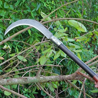 Faucille en acier à haute teneur en manganèse, lame de lancette, petit scimitar, coupe-bananes, petite faucille pour la récolte en extérieur