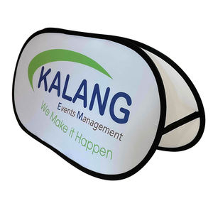 Bannière <span class=keywords><strong>Pop</strong></span> Up A Frame personnalisée Support ovale horizontal pliable en tissu pour événement de golf - Product Image 1