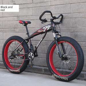 Vélo de montagne à pneus larges de 26 <span class=keywords><strong>pouces</strong></span>, cadre en acier à haute teneur en carbone, cadre rigide, <span class=keywords><strong>24</strong></span> vitesses, freins à disque doubles, adultes, cross-country/downhill - Product Image 2