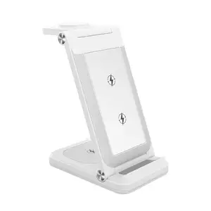 แท่นชาร์จไร้สายแบบ3 in 1สำหรับ <span class=keywords><strong>iPhone</strong></span> ที่แตกต่างกันสำหรับ Watch 8 7 <span class=keywords><strong>6</strong></span> 5 4สำหรับ <span class=keywords><strong>airpods</strong></span> 3 Pro <span class=keywords><strong>2</strong></span> - Product Image 1