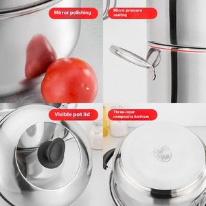 Pentola a Vapore Universale in Acciaio Inox a 4 Strati da 4L, Ecologica, Multifunzione, per Uso Domestico, Compatibile con Fornelli a Induzione, per Zuppe Dense e Panini al Vapore - Product Image 6
