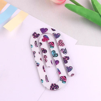 Leuke oversized decoratieve paperclips met fruit- en bloemenprint, grote paperclip-bladwijzer voor scrapbook, dagboek, documentmarkering, student