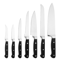 Vente chaude ensemble de couteaux de cuisine professionnels en acier inoxydable manche ABS 7 pièces couteaux Ultra tranchants pour Chefs Chef couteaux à désosser