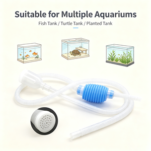 Siphon manuel pour nettoyer <span class=keywords><strong>le</strong></span> gravier d'aquarium avec <span class=keywords><strong>tête</strong></span> filtrante et long tuyau, changeur d'eau pour aquarium - Product Image 6