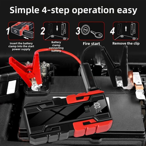12V 6000mAh/12000mAhカージャンプスターターキットPVC USBモバイルパワーバンクステーション緊急電源自動車用バッテリーブースター - Product Image 2