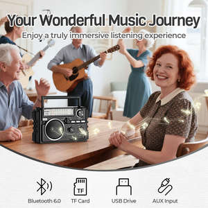 Radio AM FM SW de Doble Antena con Excelente Recepción, Recargable por USB y Energía Solar, con Ranura para Tarjeta TF, Reproductor Inalámbrico Portátil - Product Image 4