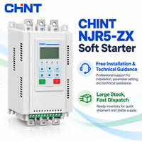 Démarreur progressif CHINT NJR5-ZX 220V 380V 460V 4-560kW pour moteur AC avec bypass intégré, écran LCD et contrôle industriel RS485