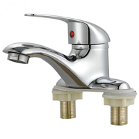 Ensemble de robinetterie pour salle de bain en nickel brossé, robinet à 2 trous, robinets de douche pour salle de bain, robinet mélangeur d'eau chaud et froid à 2 poignées