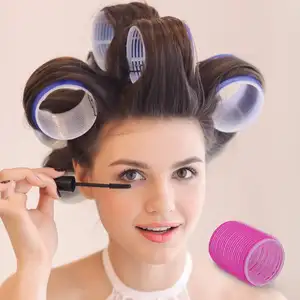Factory wholesale platitc core and tape welding hair rollers with pins