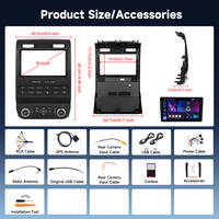 Podofo 9'' 4+64G Autoradio pour Ford F150 2015-2021, autoradio, Carplay/Android Auto sans fil, WiFi, GPS, vente en gros OEM ODM