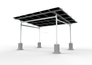 Carport solaire et garage d'acier inoxydable avec le cadre en métal pour le stationnement de voiture - Product Image 2