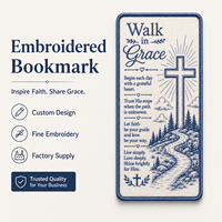 Marque-pages brodés personnalisés, marque-pages de prière pour la Bible avec logo, OEM ODM, fournisseur direct d'usine, fournisseur de cadeaux en gros à guichet unique
