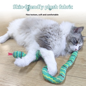 Juguetes de hierba gatera de serpiente de peluche respetuosos con el medio ambiente al por mayor juguetes interactivos de movimiento resistentes a mordeduras para <span class=keywords><strong>perros</strong></span> y gatos - Product Image 3