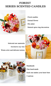 Vela Aromática de Cera de Soya Hecha a Mano de Lujo con Flores Secas, Aromaterapia de Alta Calidad, Decoración para el Hogar, Venta al por Mayor de Fábrica para Año Nuevo - Product Image 2