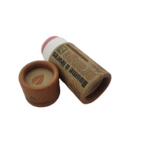 Carton biodégradable personnalisé bâton déodorant cylindre baume à lèvres conteneur Push up baume à lèvres emballage en tube de papier