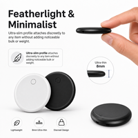 Traceur GPS intelligent certifié MFi et Google Find My, double système de localisation, dispositif anti-perte pour iOS, Android et animaux de compagnie