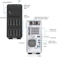 Nouveau serveur tour original Poweredge T150 T40 T140 T440 32 Go de RAM DDR4 T350 T550