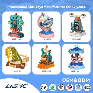 LASIVE TOYS Casa de Muñecas <span class=keywords><strong>Castillo</strong></span> DIY <span class=keywords><strong>Completa</strong></span> con Billetes, Destornillador y Mini Parque de Atracciones, Juguete de Construcción para Juego de Ocio en Interiores - Product Image 6