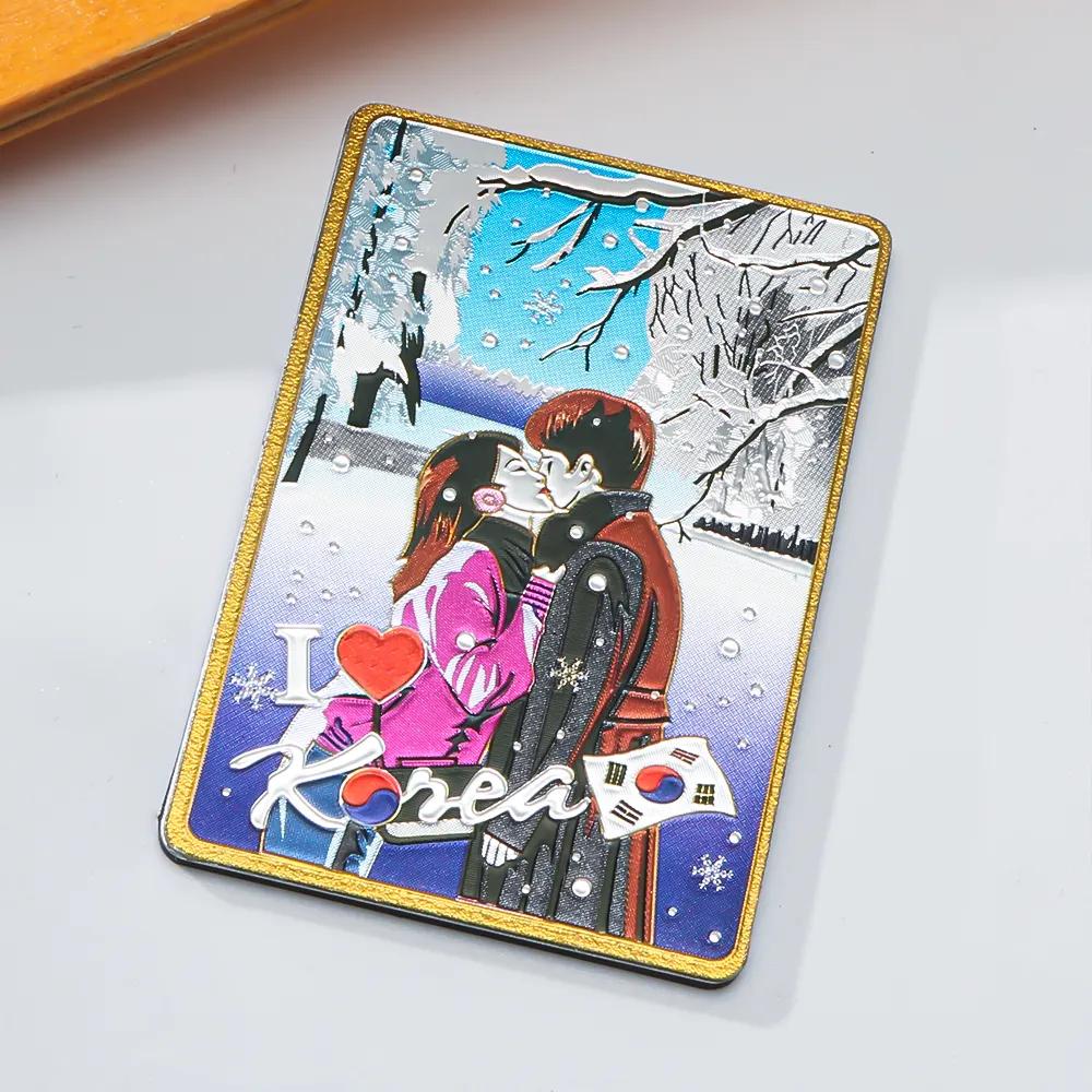 Пользовательский корейский туристический сувенир I Love Korea магнит на холодильник