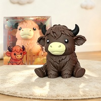 Jumbo Highland Cow Squishy en gros, jouet géant en forme de vache des Highlands, jouet souple à remontée lente, jouet anti-stress pour exercices manuels