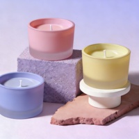 Bougies parfumées en cire de soja dans un mini pot en verre de 75 g, logo personnalisable, couleurs variées, pour cadeaux de mariage et d'anniversaire