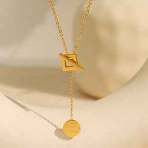 Collier géométrique en or, chaîne de clavicule en alliage de zinc pour femmes, cadeau, chaîne de pull TPXL75G - Product Image 3