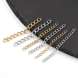 Catena di Estensione Impermeabile in Acciaio Inossidabile Placcato <span class=keywords><strong>Oro</strong></span> 18K PVD da 5cm per Collane e Bracciali, Forniture per Creazione di Gioielli Fai-da-Te, Vendita all'Ingrosso - Product Image 5